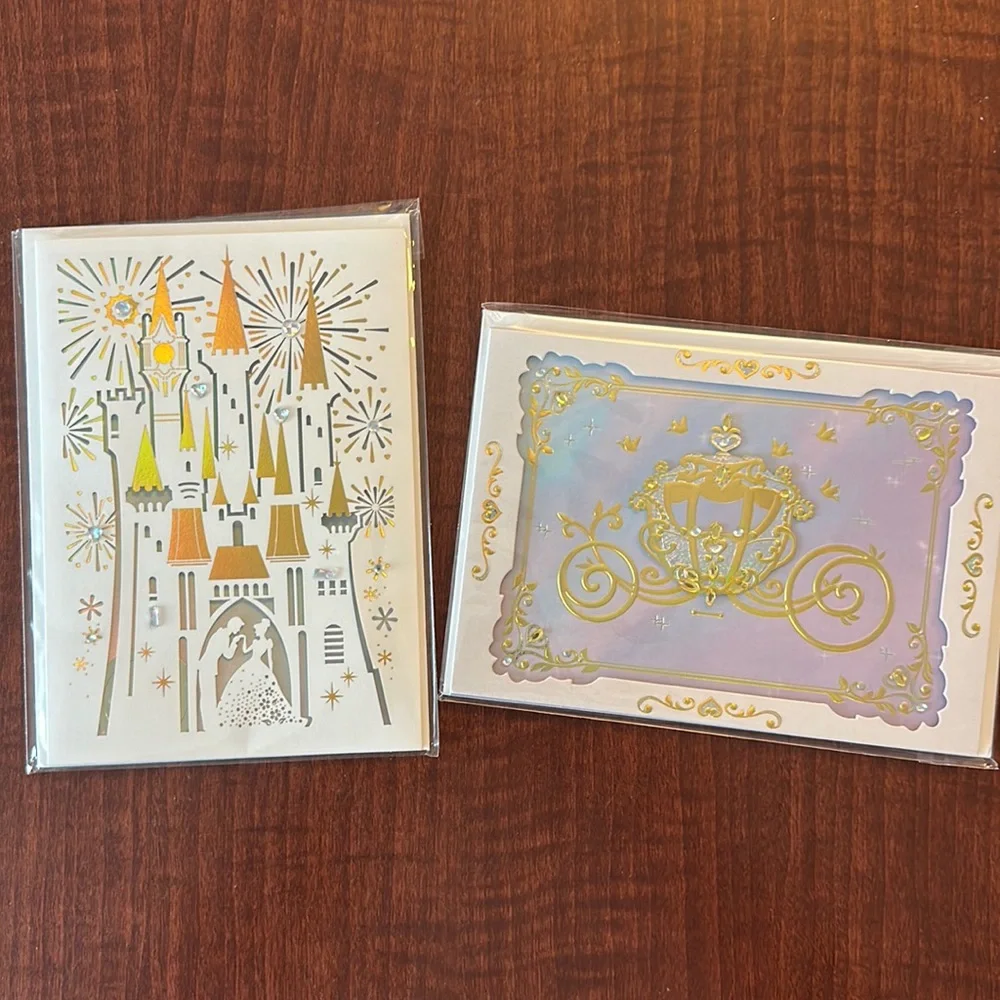 Papyrus Disney’s Cinderella’s Castle & Cinderella’s Carriage Wedding Cards